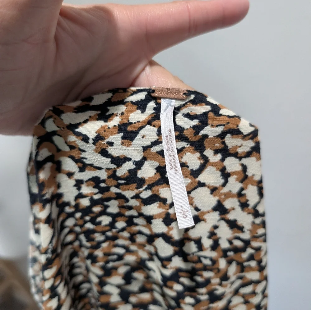 Free People French Quarter Mini Wrap dress cheetah print‎ size L
